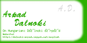 arpad dalnoki business card